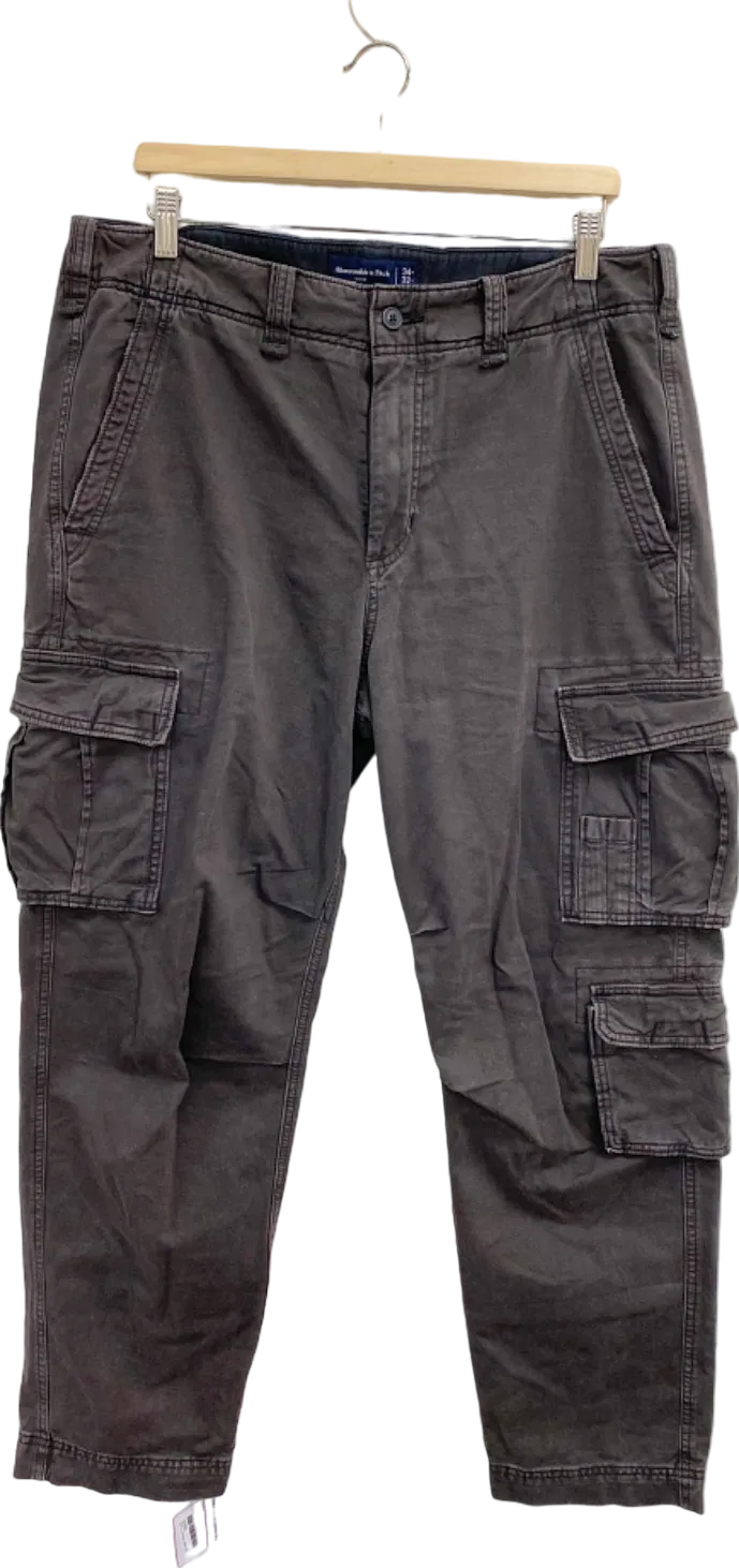 Abercrombie & Fitch Black Cargo Pants UK 34W 32L