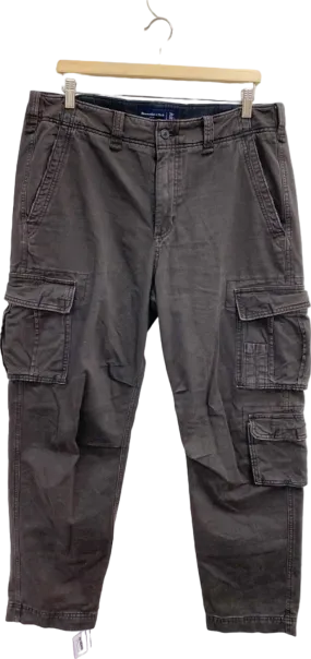 Abercrombie & Fitch Black Cargo Pants UK 34W 32L