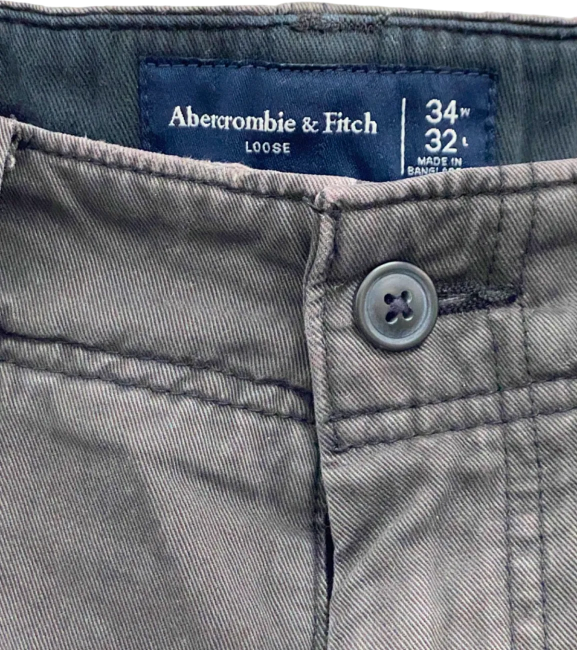 Abercrombie & Fitch Black Cargo Pants UK 34W 32L