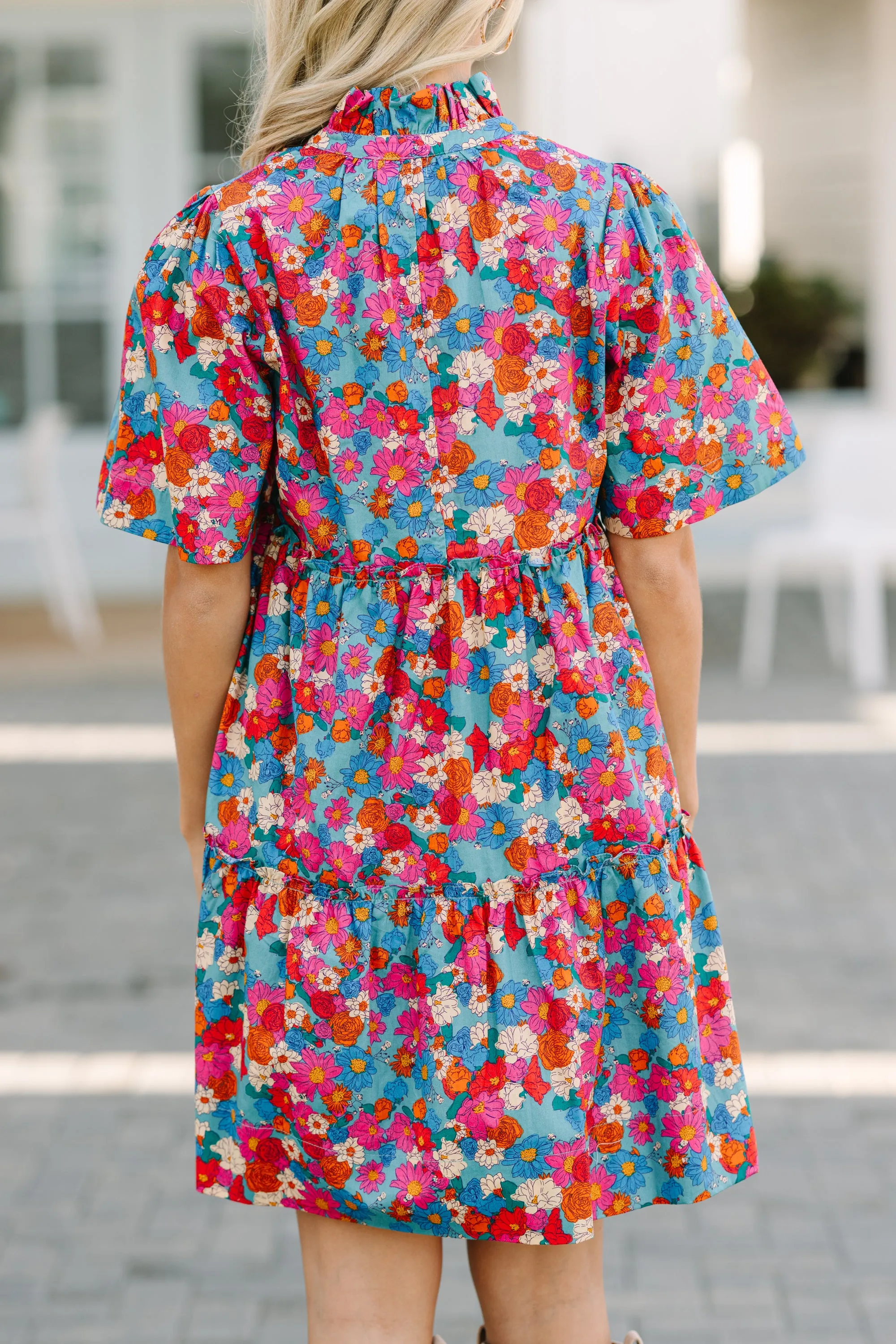 All Heart Blue Floral Dress