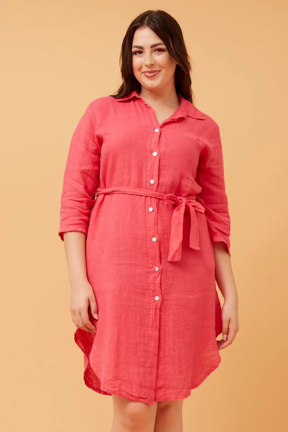 AMATA LINEN SHIRT DRESS