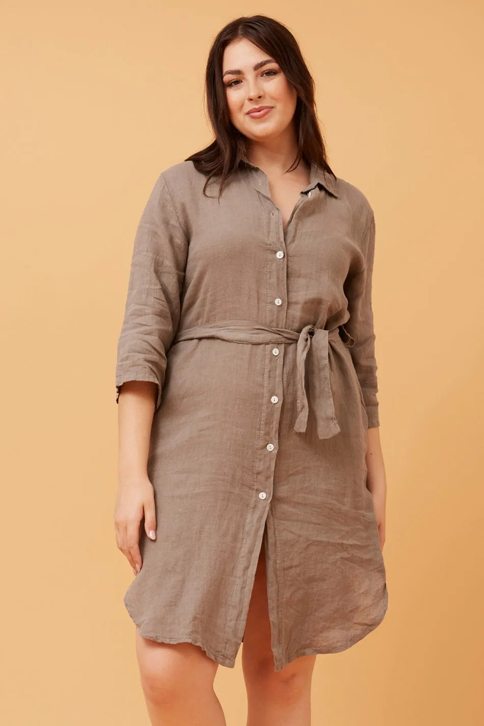 AMATA LINEN SHIRT DRESS