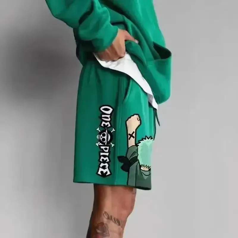 Anime Roronoa Zoro One Piece Running Shorts 2 In 1