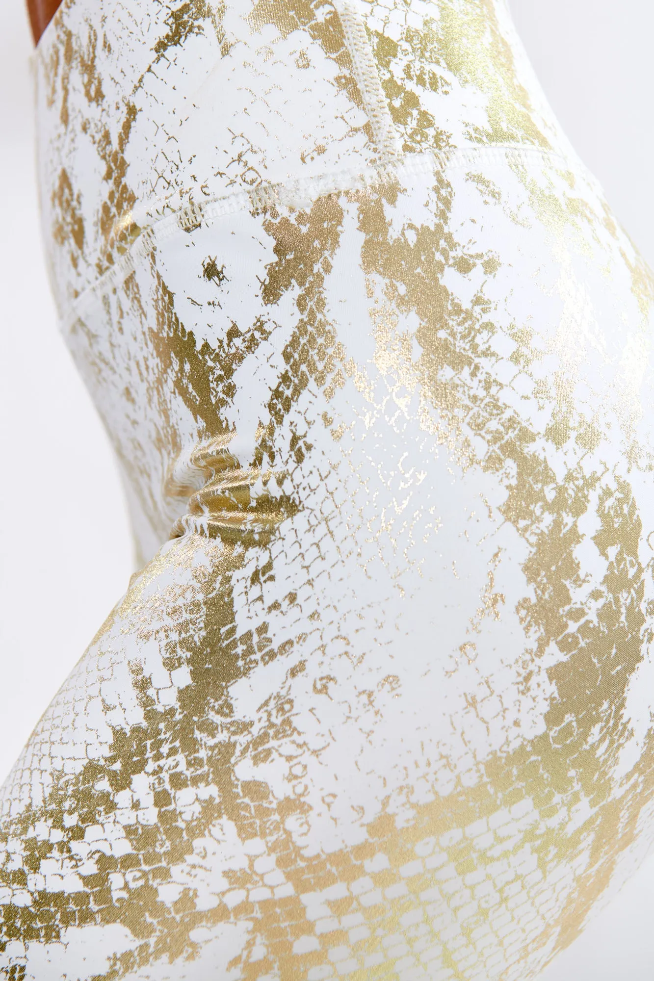 Ariel Snakeskin Fitness Leggings - White