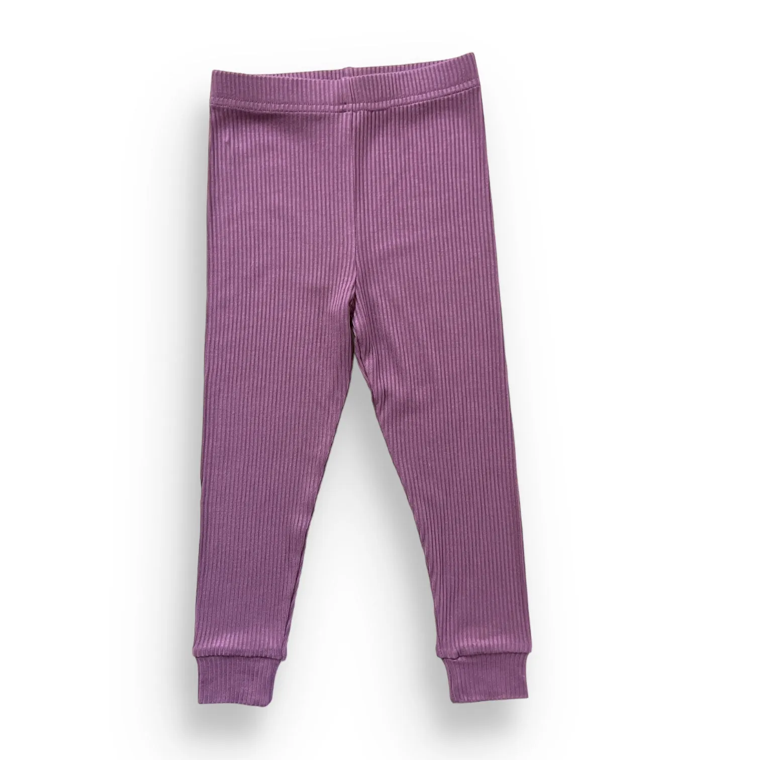 BAMBOO RIB LEGGINGS- Plum