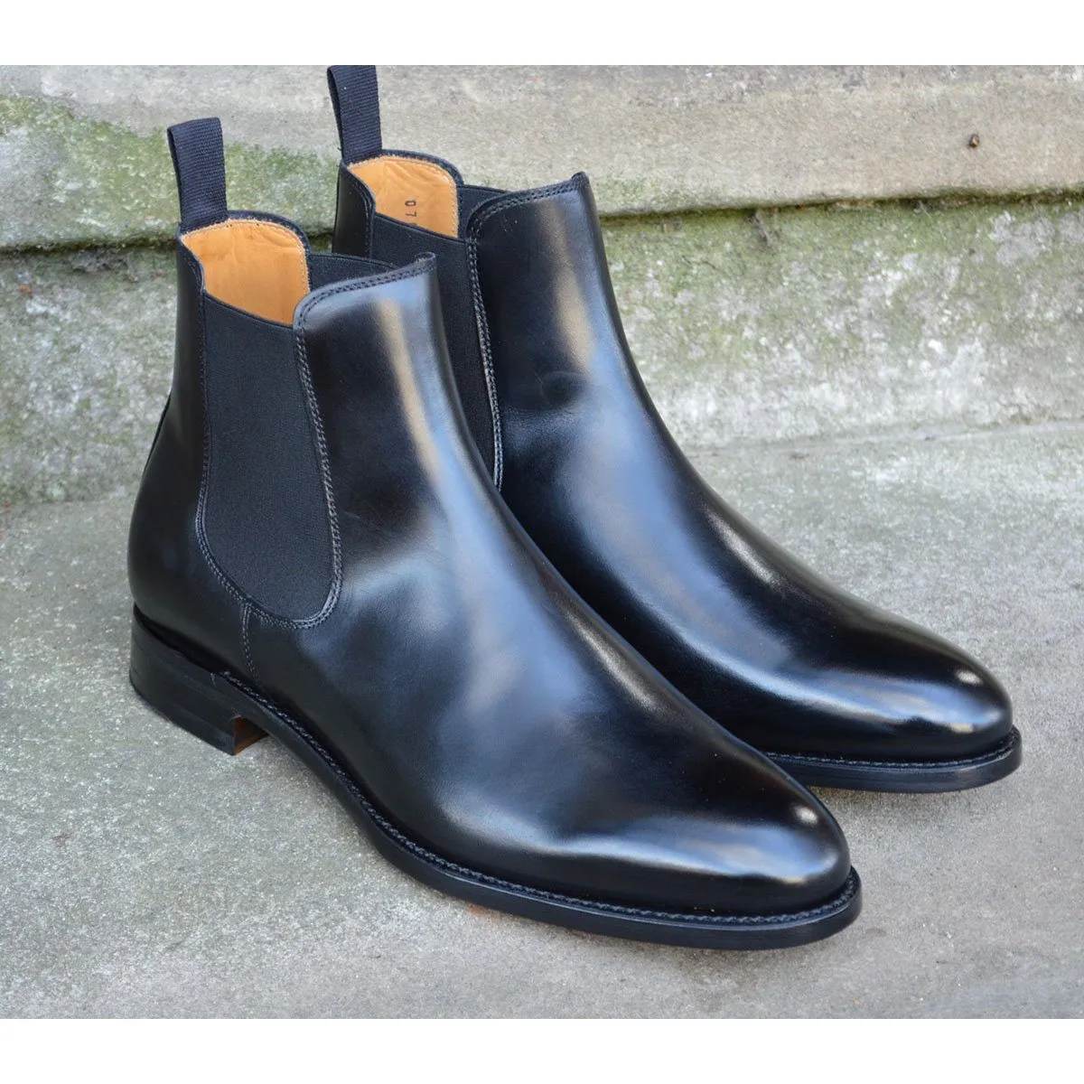 Berwick 1707 Chelsea Boot (303)- Black Calf