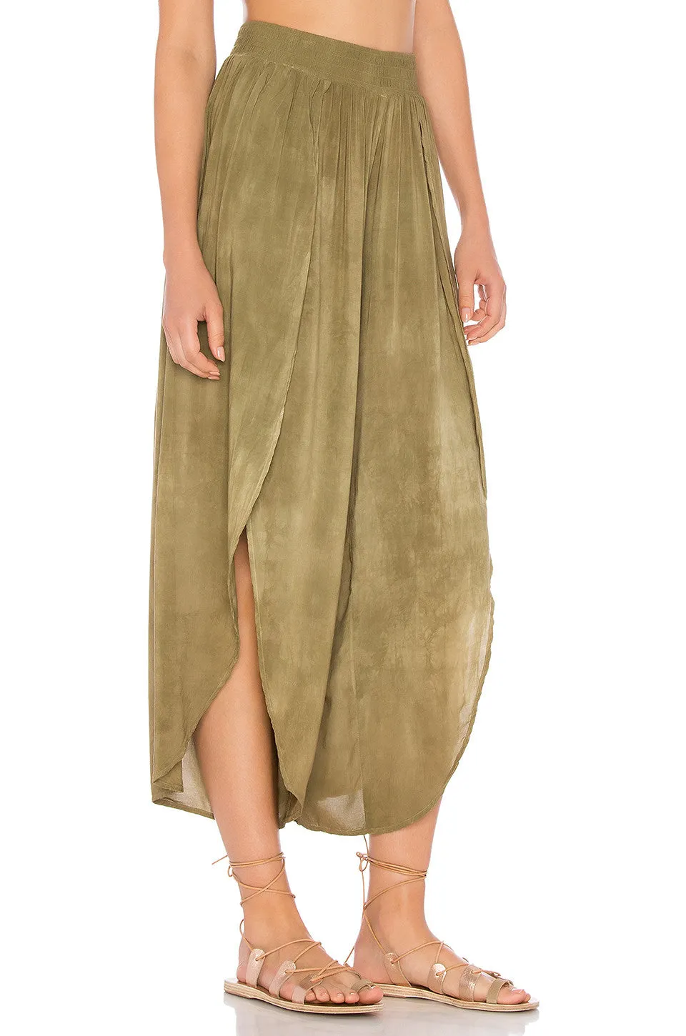 Blue Life Jeanne Wrap Culotte Pants Spanish Olive