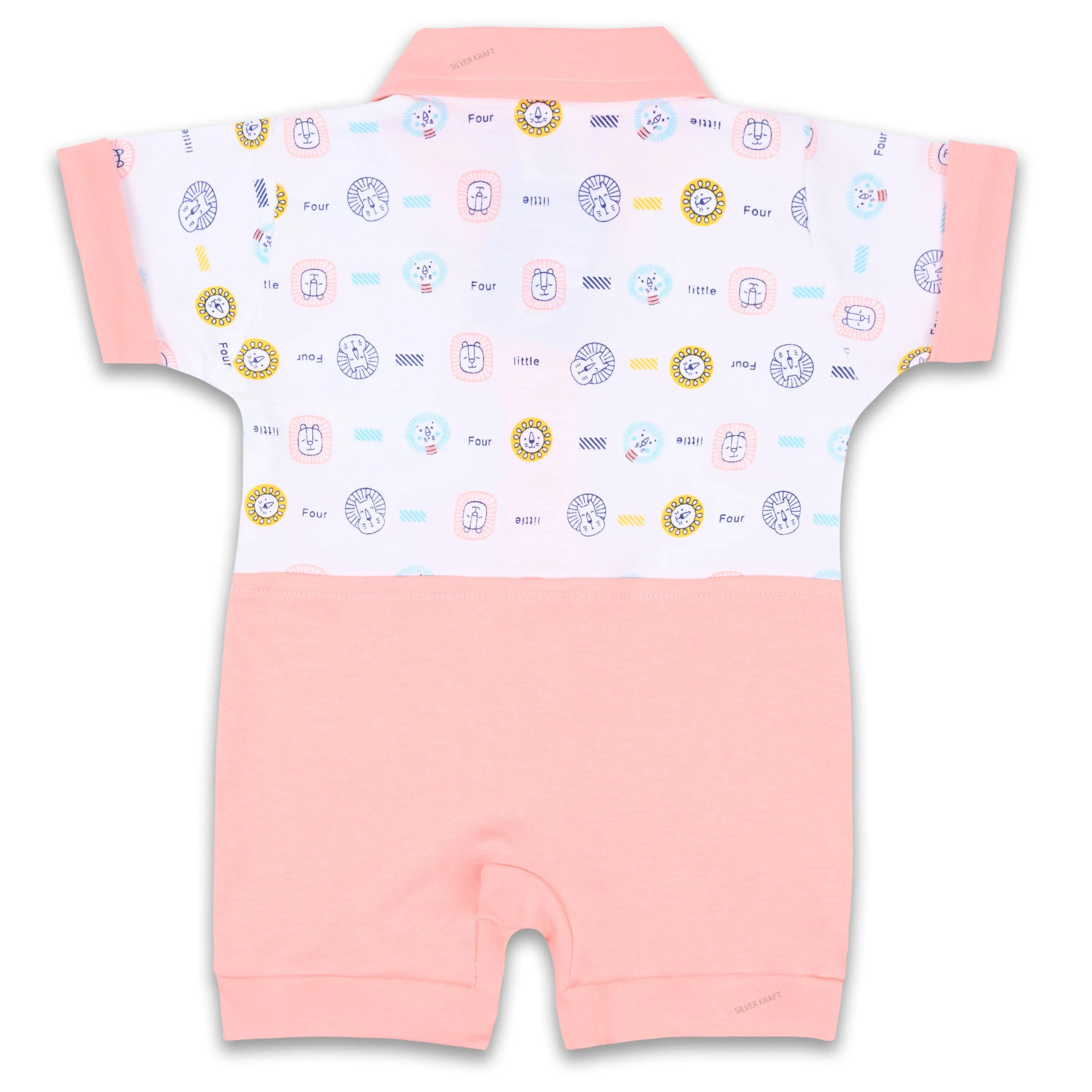 Boys Stirpes and Cotton Rompers with Pocket