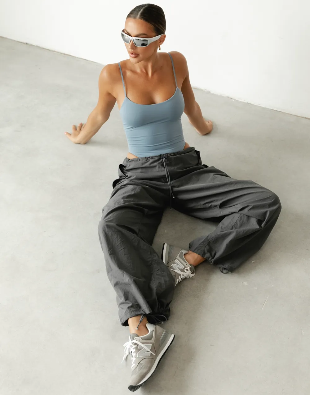 Brunie Parachute Pants (Grey)