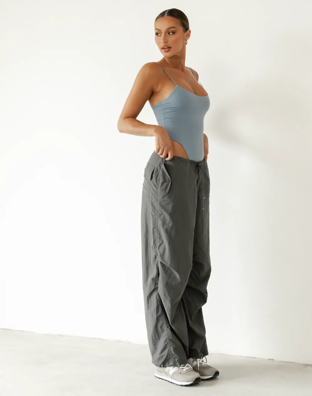 Brunie Parachute Pants (Grey)