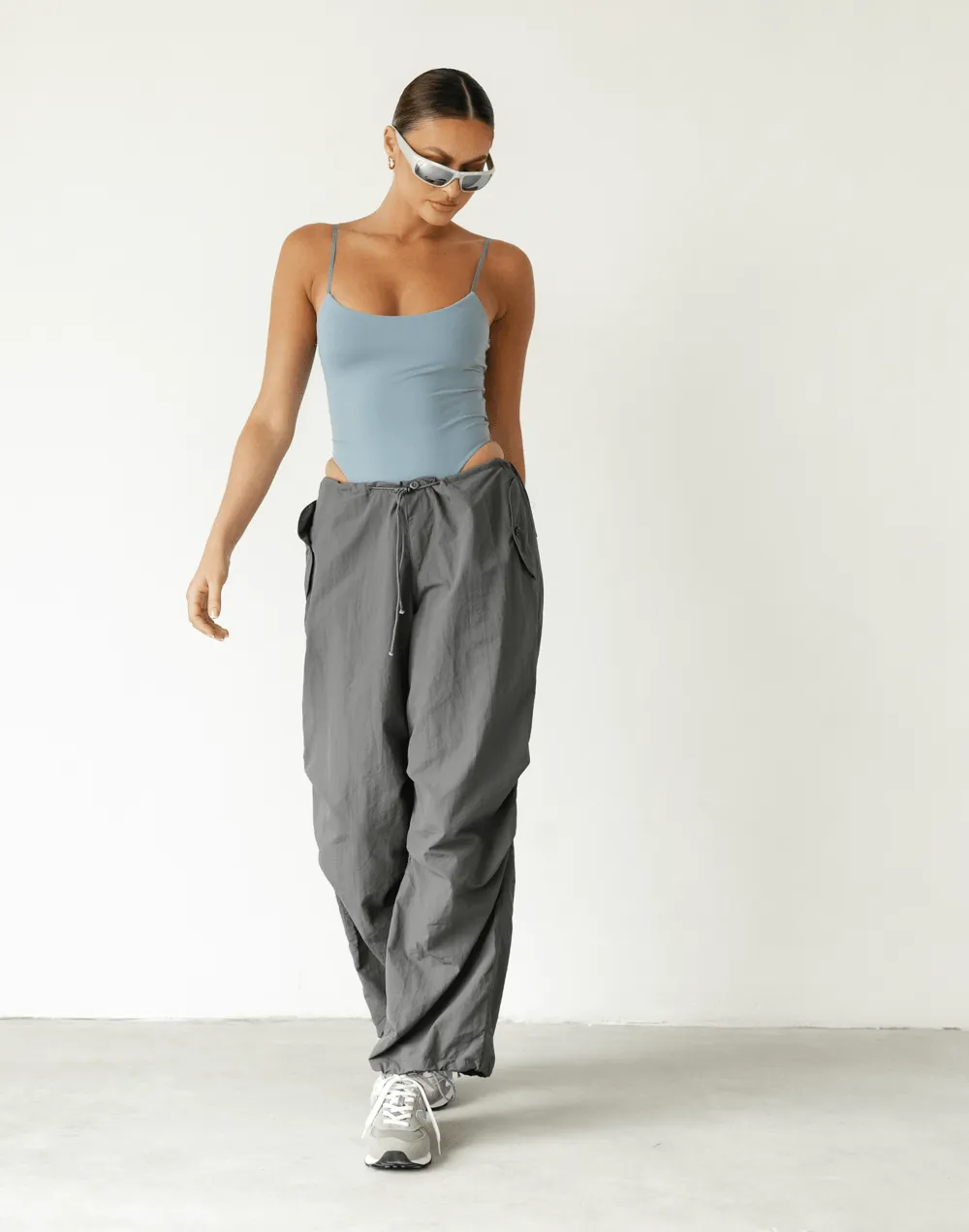 Brunie Parachute Pants (Grey)