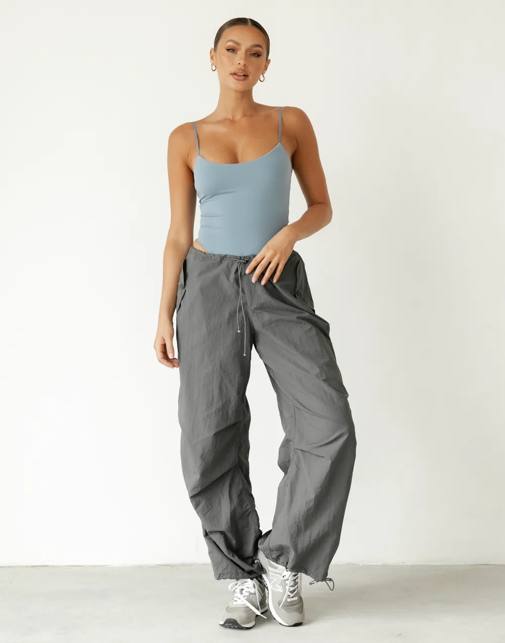 Brunie Parachute Pants (Grey)