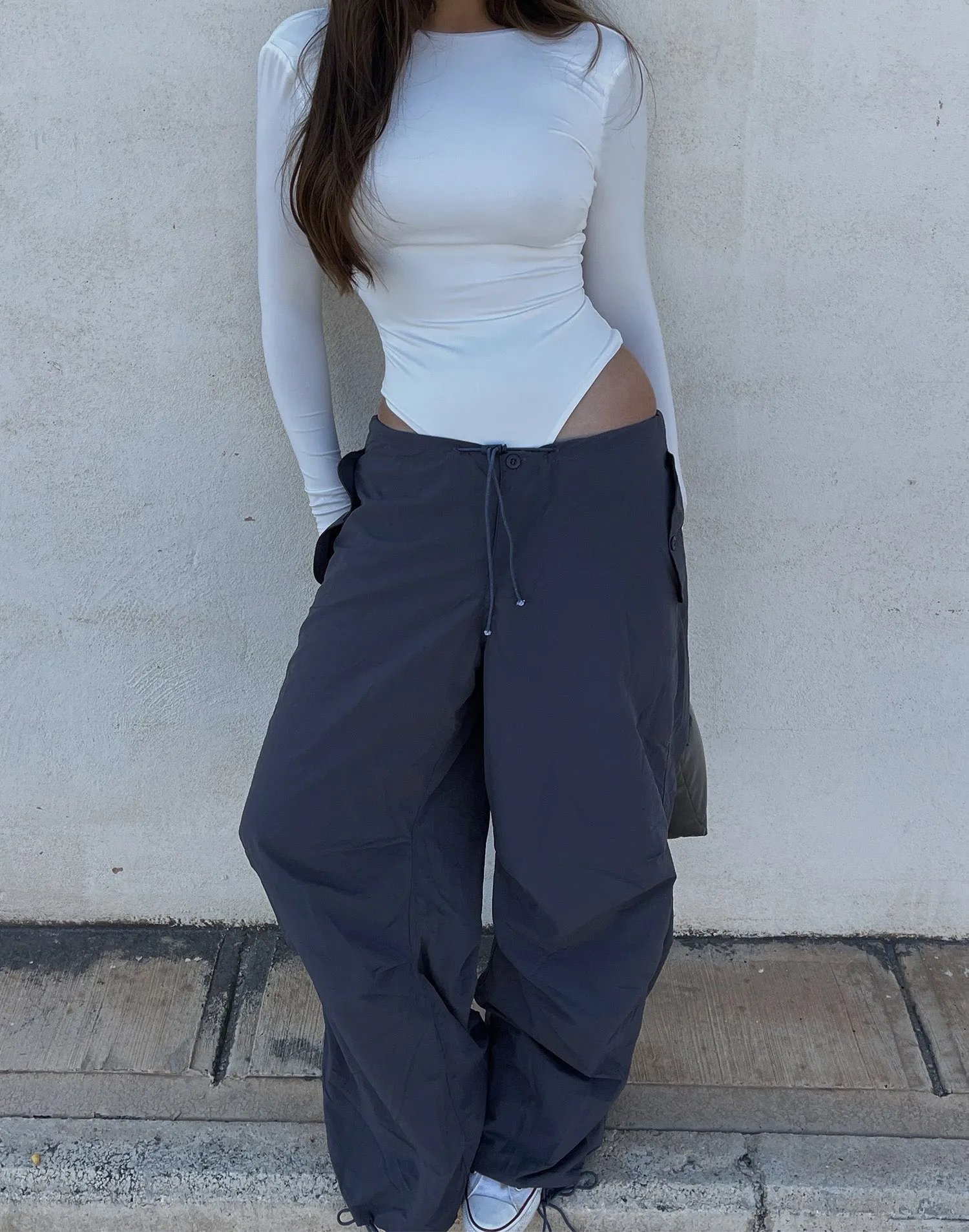 Brunie Parachute Pants (Grey)