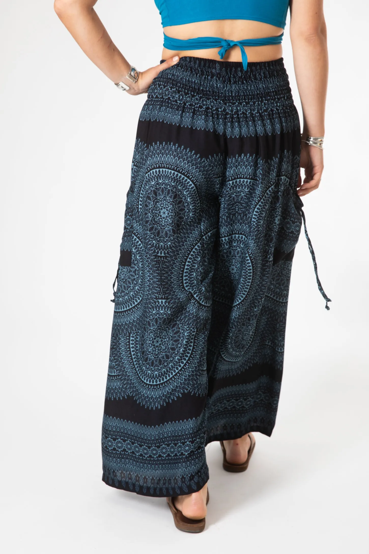 Calypso Print Wide Leg Pants