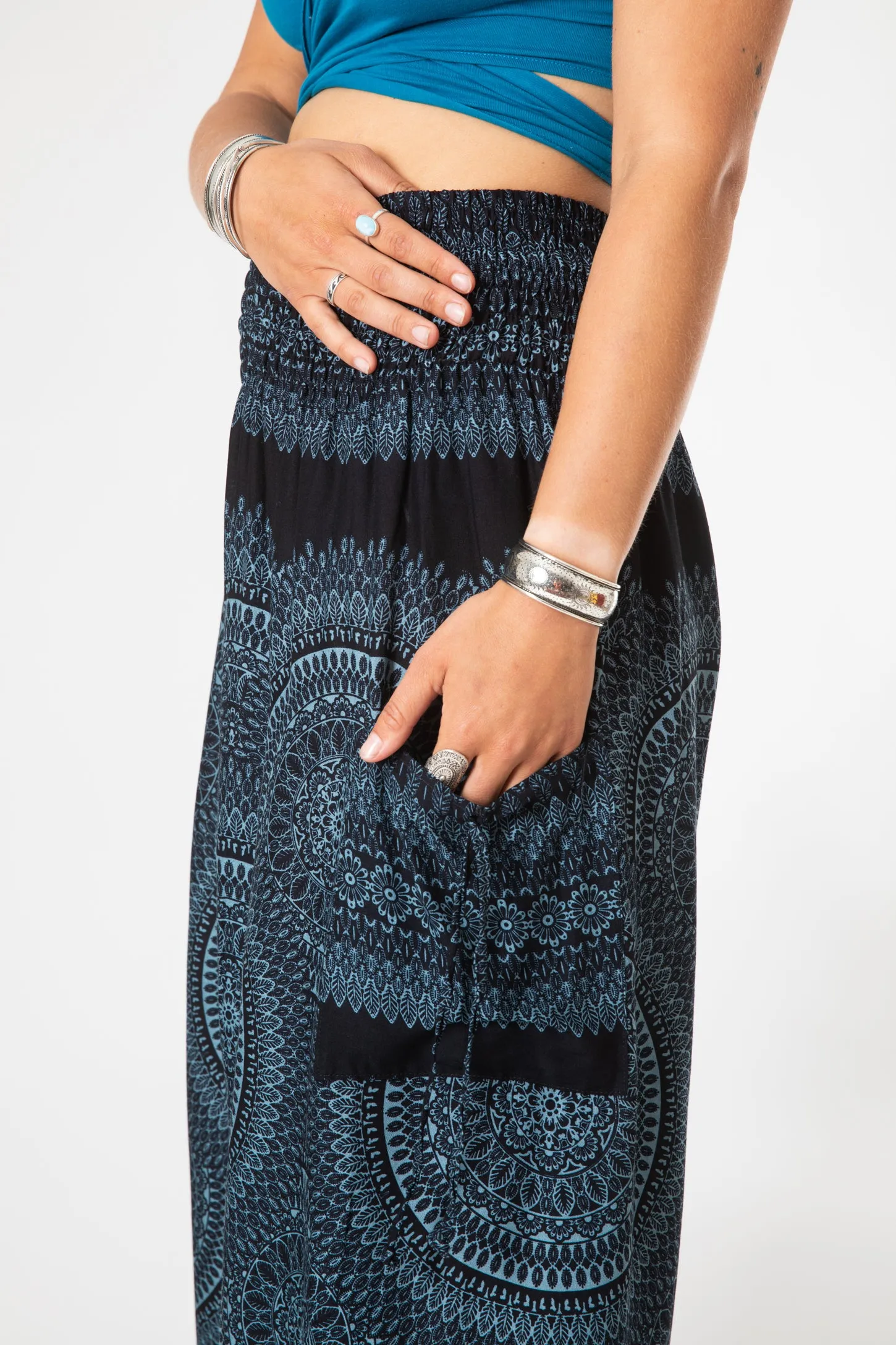 Calypso Print Wide Leg Pants