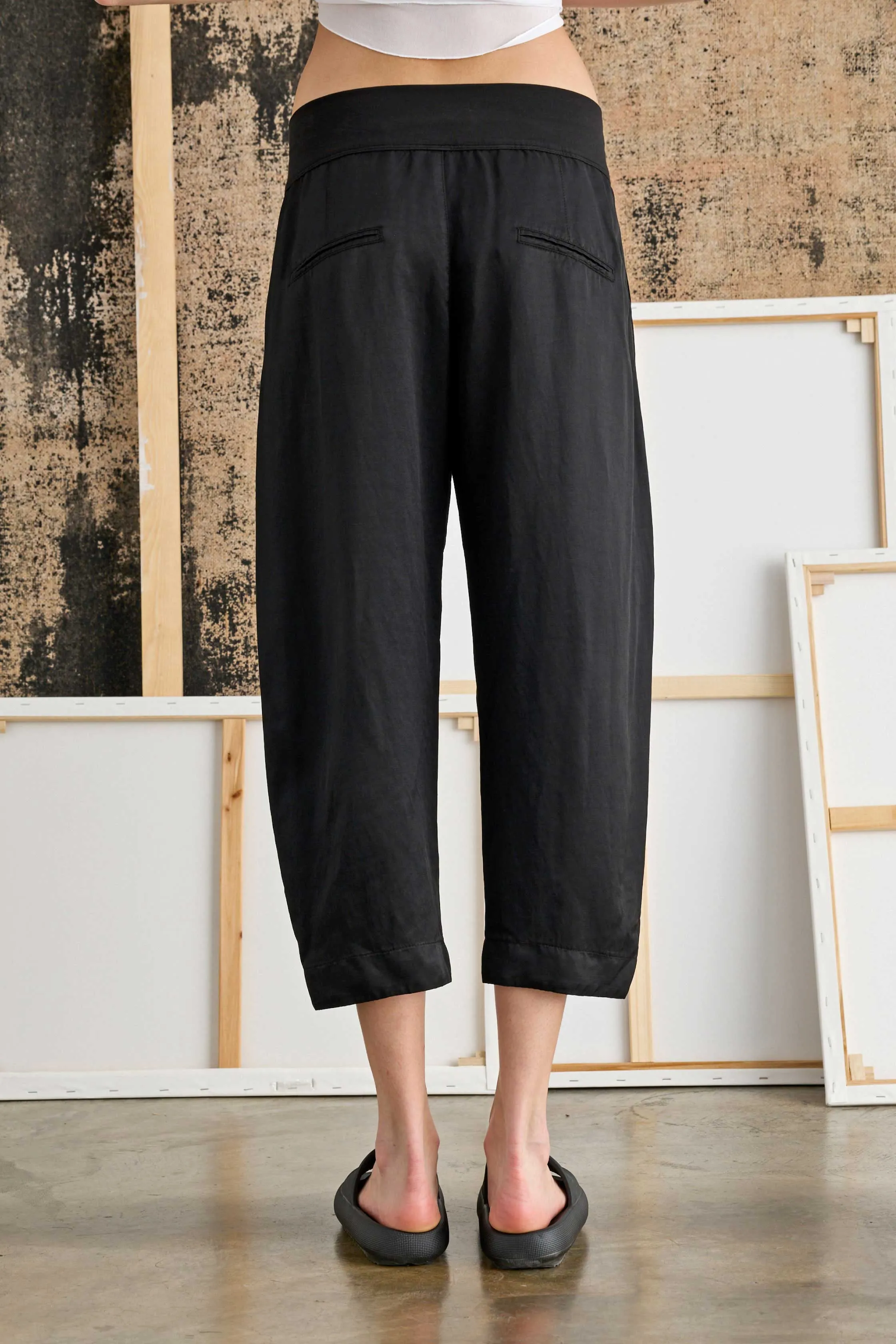 Carrot Pants Viscose Linen Garment-Dyed 06FU 7083