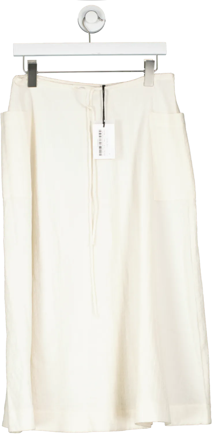 Casa Raki Cream Sol Midi Skirt UK XS