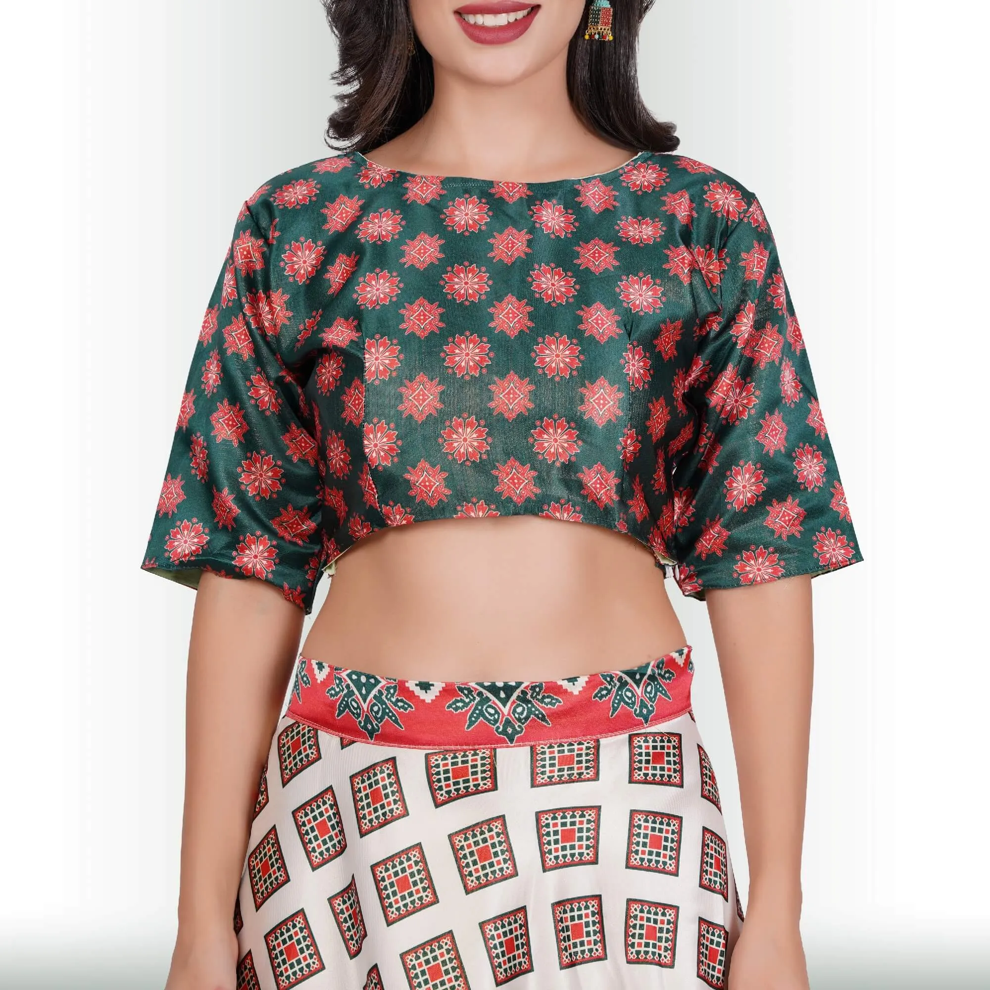 Chania Choli with Geometric Print