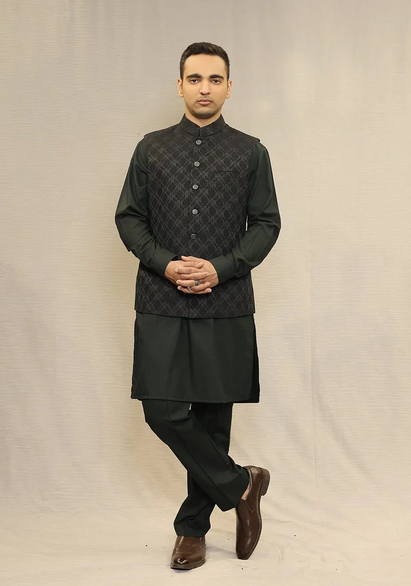 Classic Jamawar Tap Shoe Traditional Waistcoat