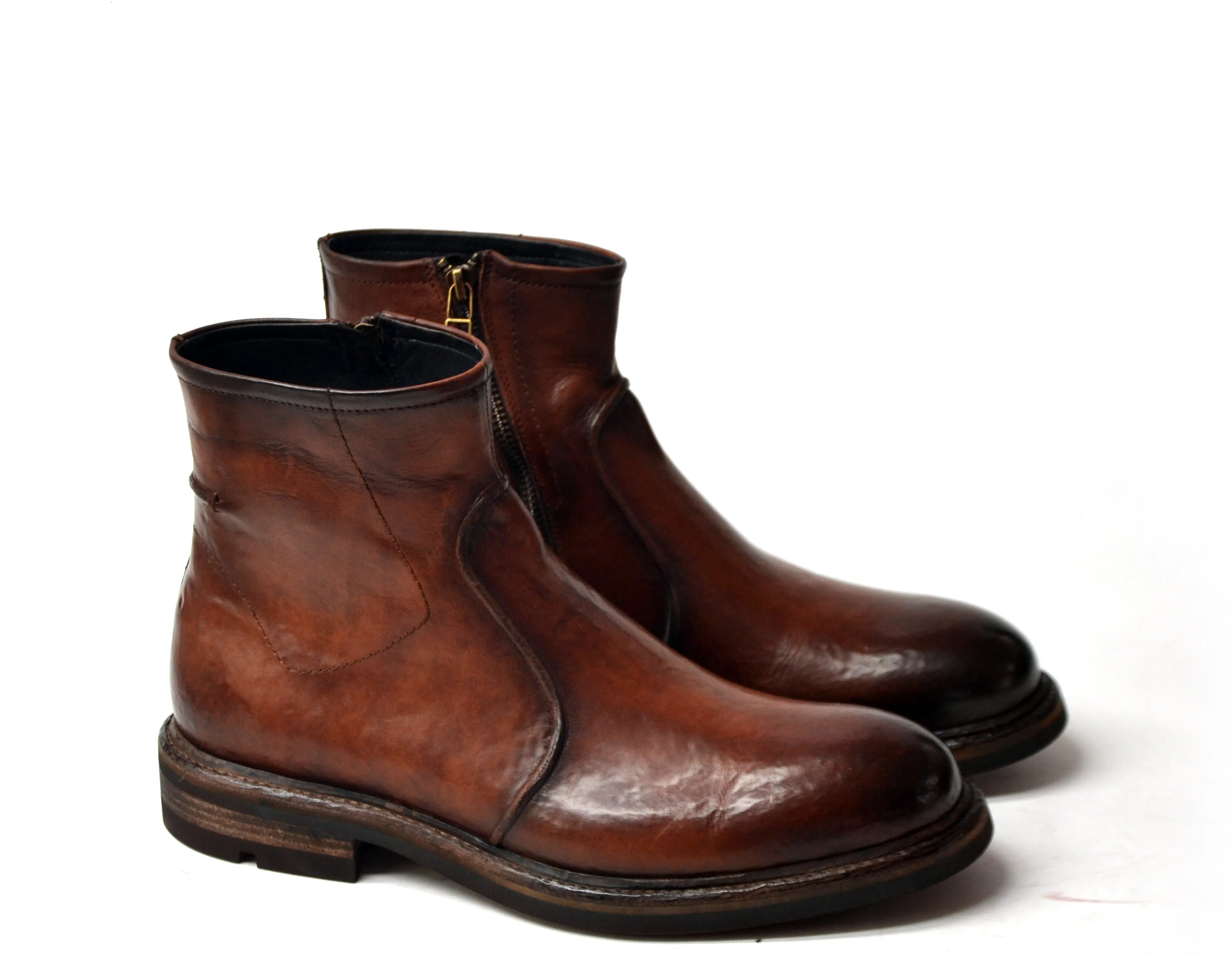 Colombia Cognac Laceless Beatles Boots