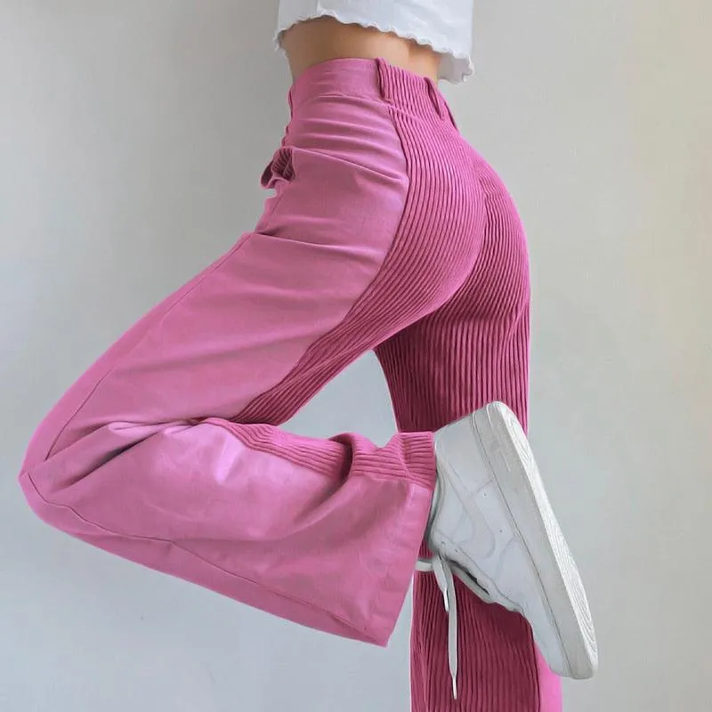 CORDUROY CUTOUT PANTS