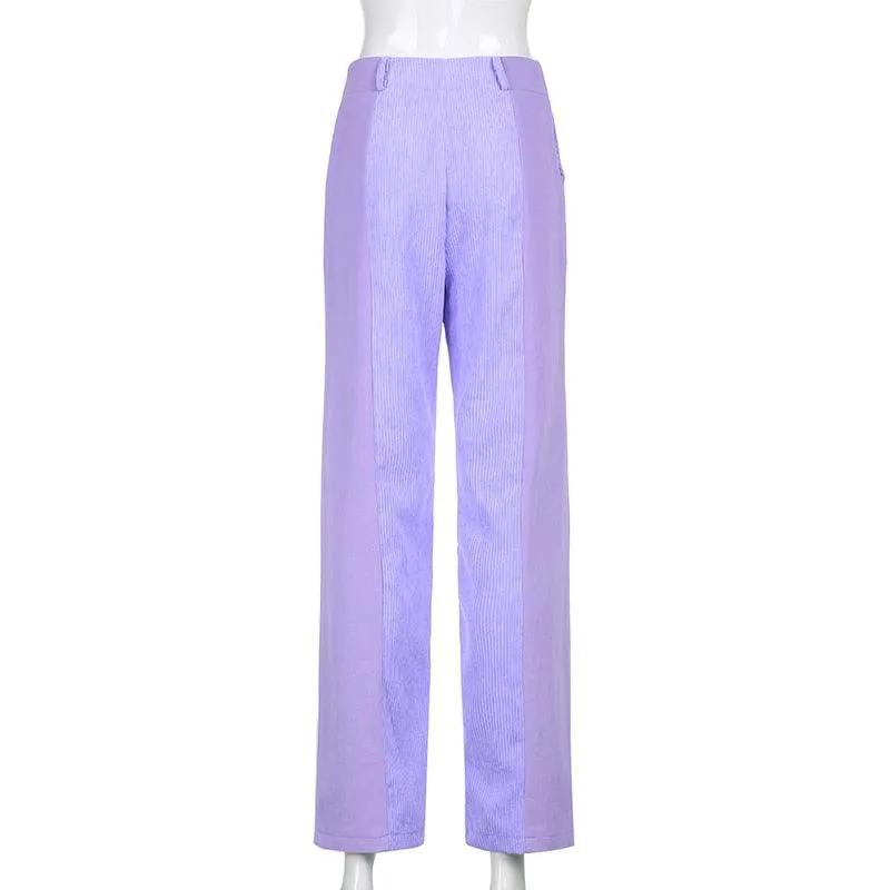 CORDUROY CUTOUT PANTS