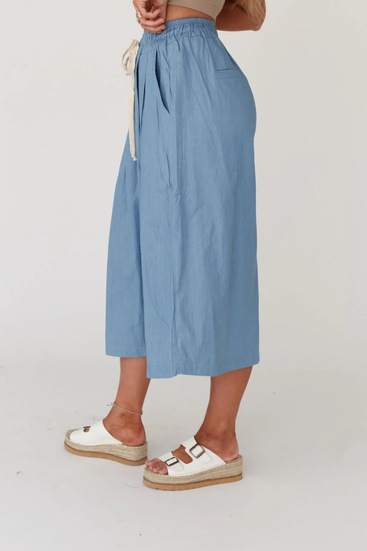 Cures The Blues Culottes - Light Denim