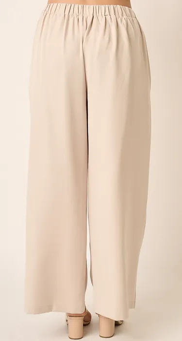 Dorian Wide Leg Pants in Sand