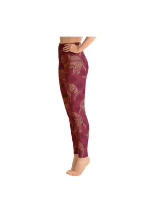 Elephants and Mandalas Yoga Leggings