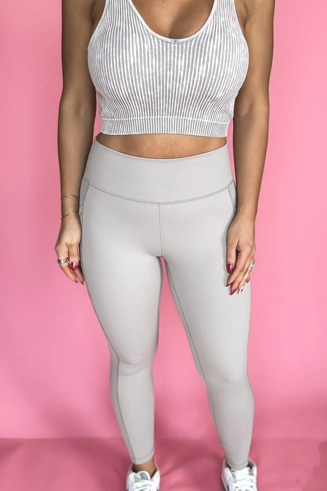 Fast and Freely Light Grey Leggings