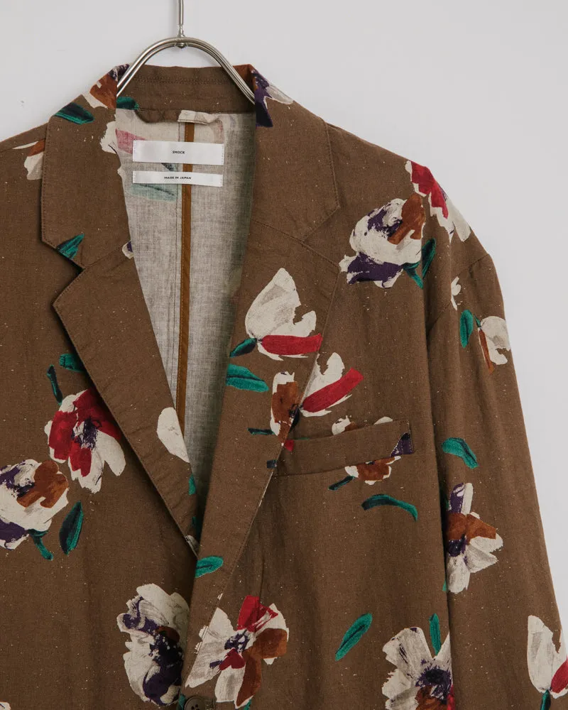 Floral Blazer in Bark