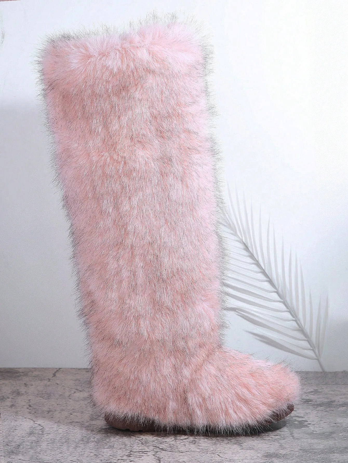 Fuzzy Slip On Boots