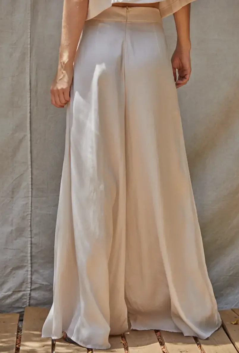 George Satin Wide Leg Pants