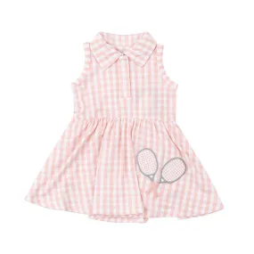 Gingham Pink Tennis Tank Bodysuit Dress by Angel Dear