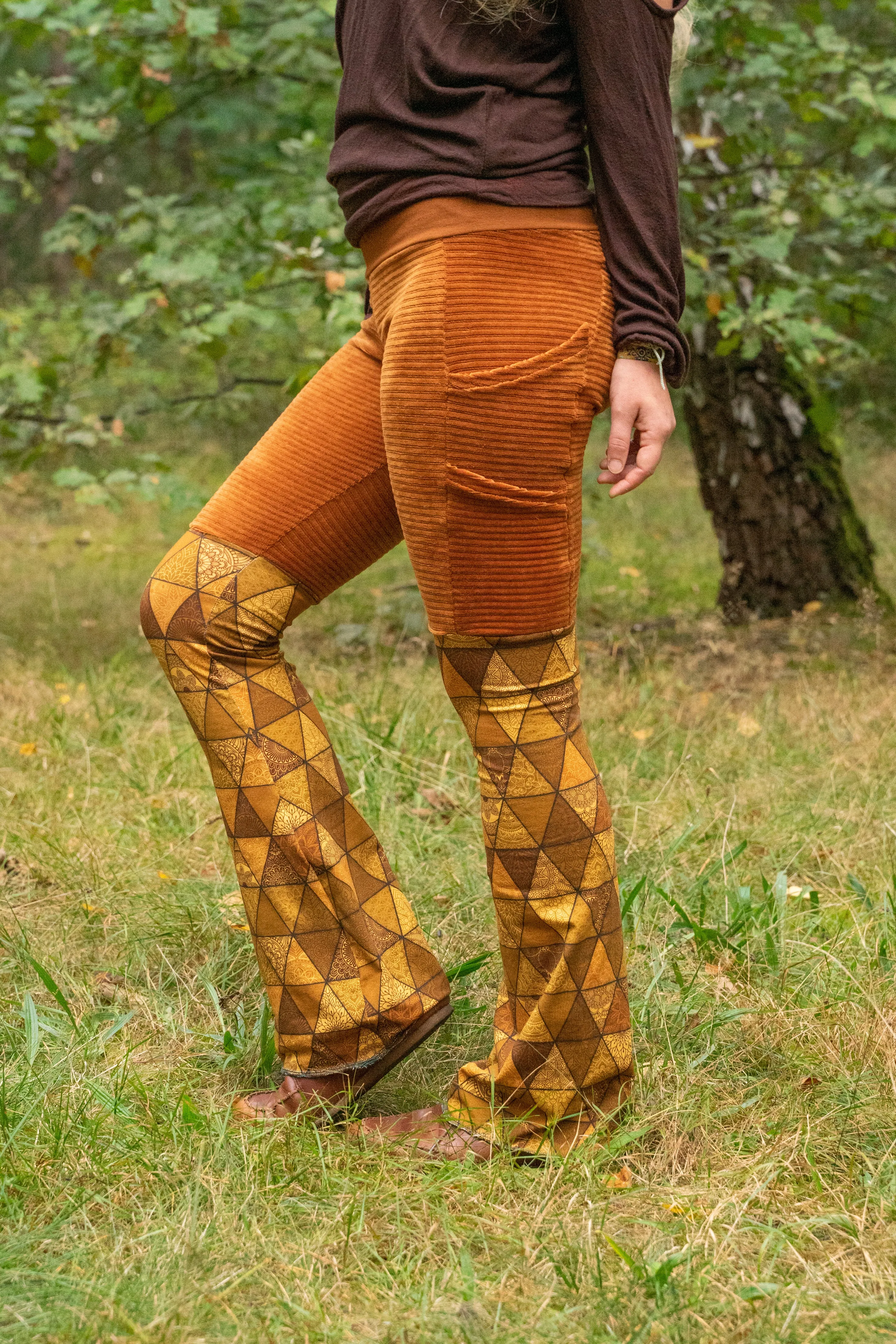 Gr. 40 - Leggins mit Taschen - Geometrie