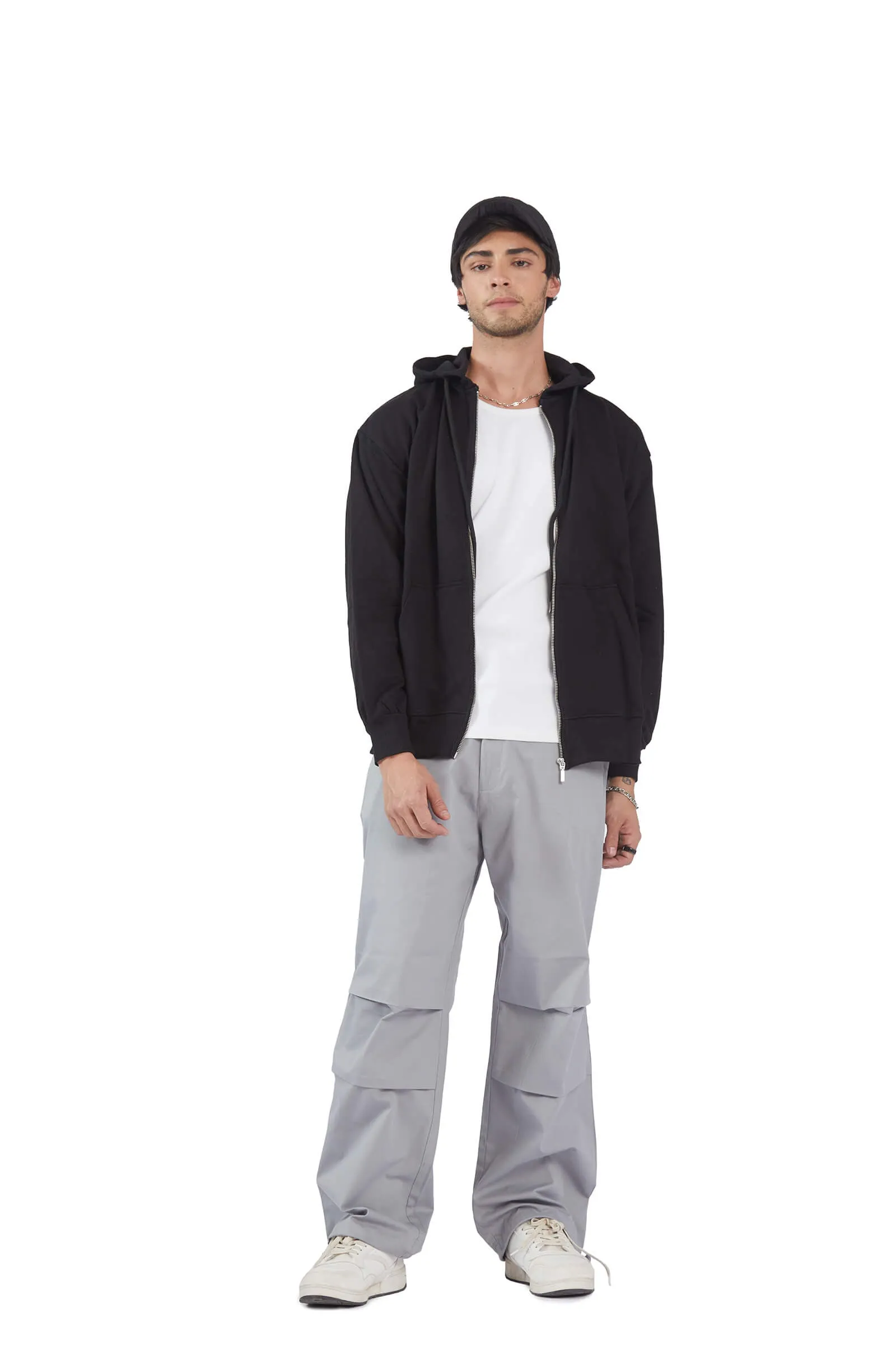 Grey Parachute Pants