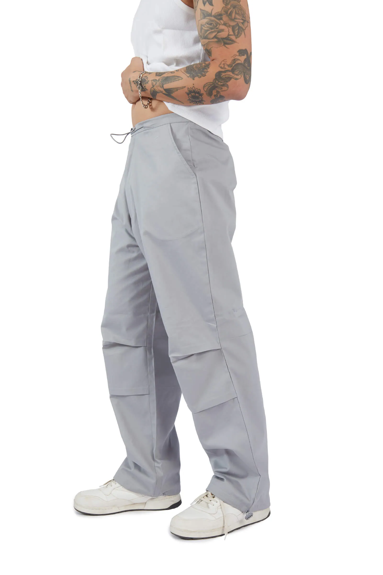 Grey Parachute Pants