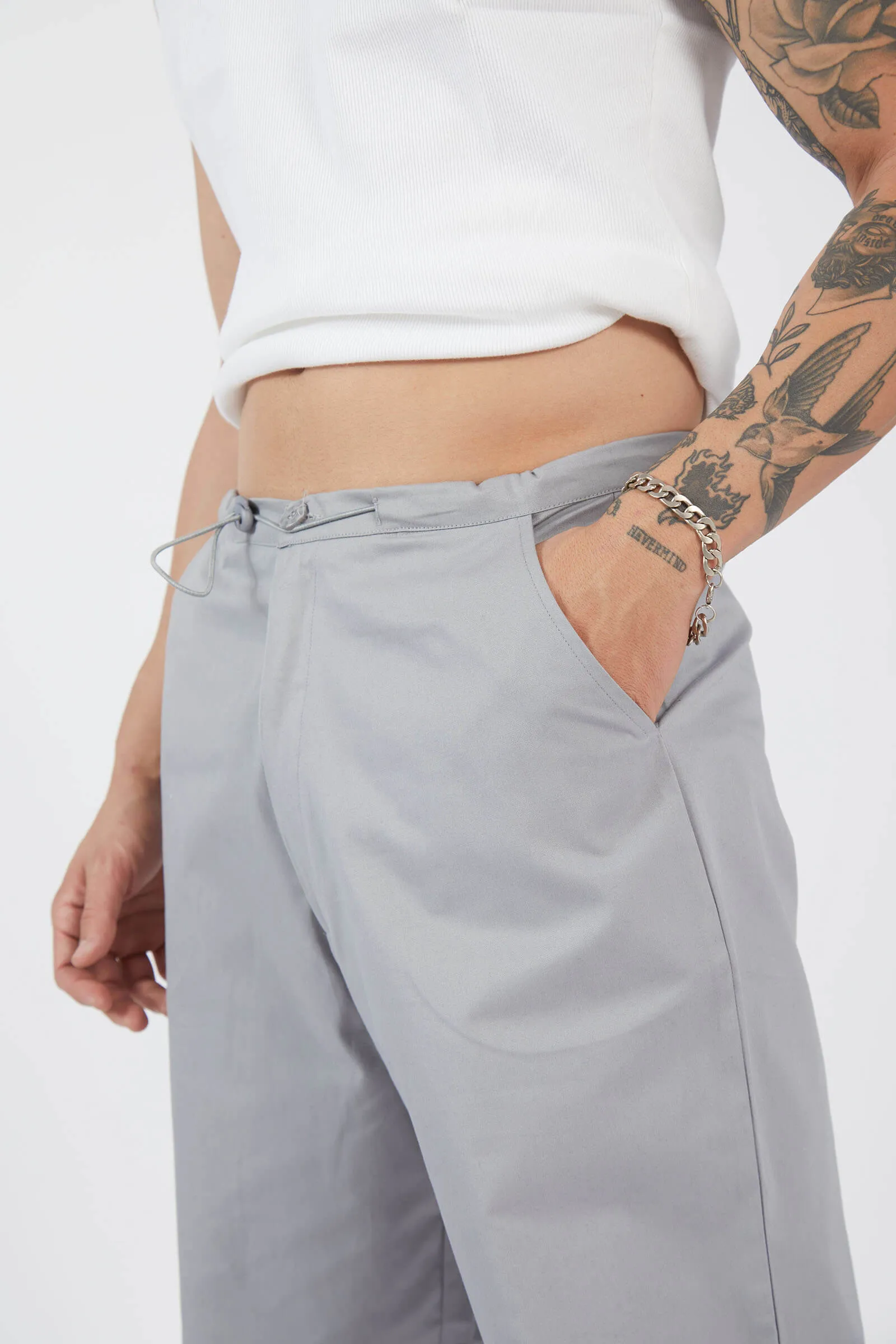 Grey Parachute Pants