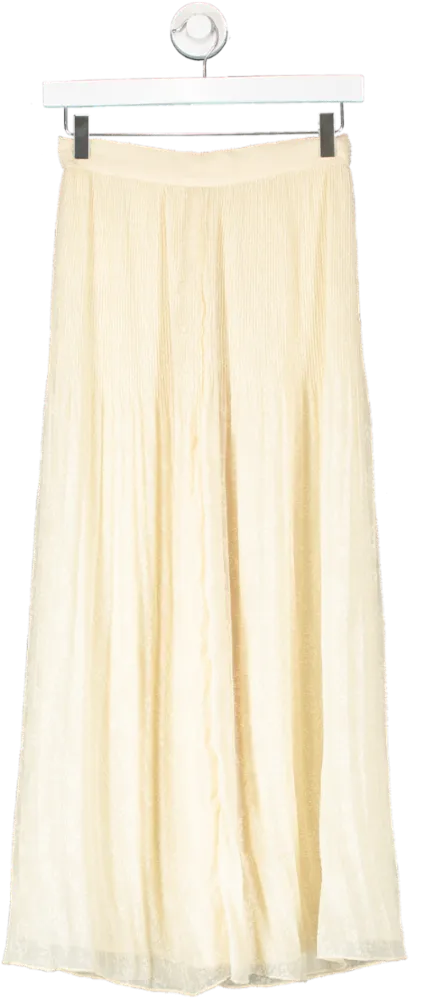 H&M Cream Chiffon Layered Maxi Skirt UK 6