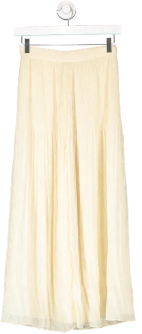 H&M Cream Chiffon Layered Maxi Skirt UK 6