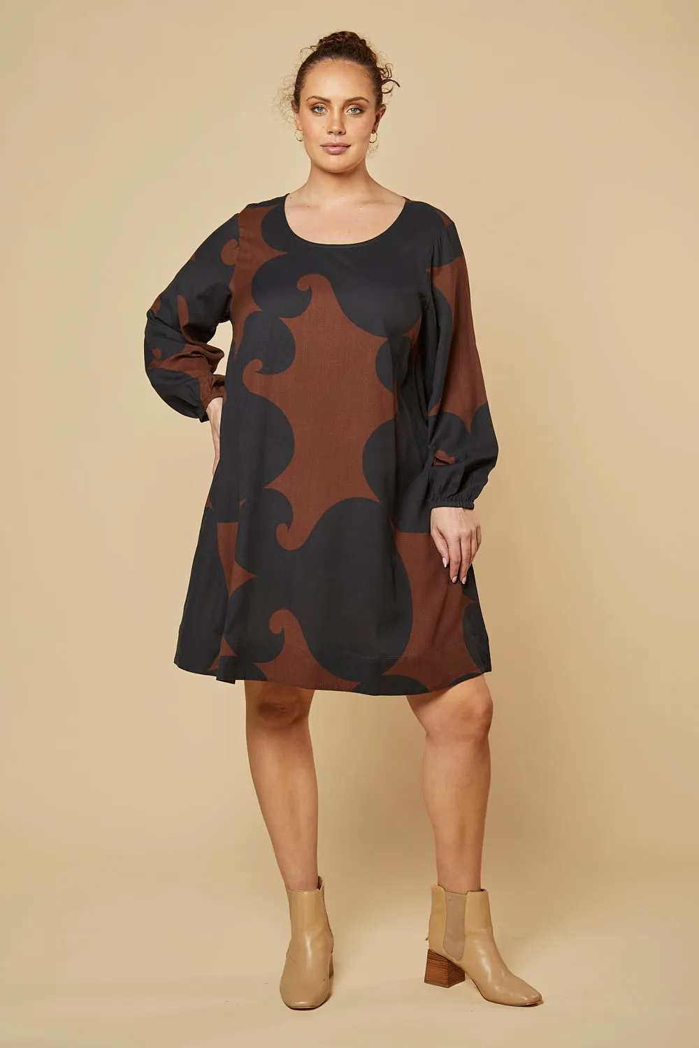 Hazel Short A-Line Tunic Dress in Soho