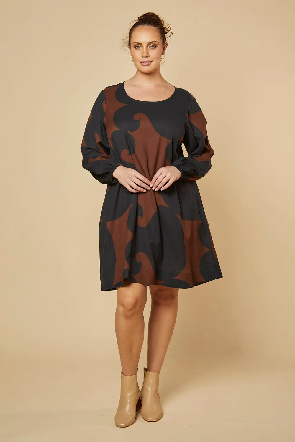 Hazel Short A-Line Tunic Dress in Soho