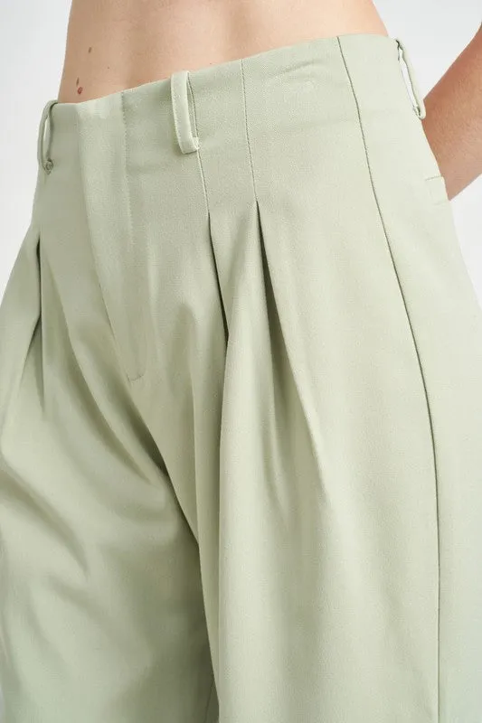 HIGH WAIST PLEATED PANTS