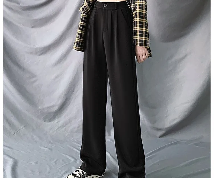 High-Waist Wide-Leg Dress Pants dd15