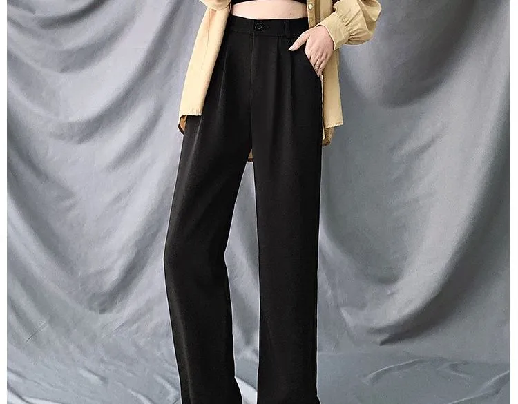 High-Waist Wide-Leg Dress Pants dd15