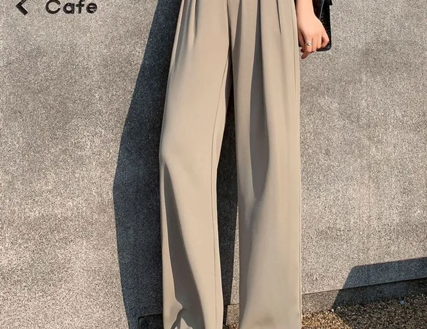 High Waist Wide Leg Dress Pants (Various Designs) dd25