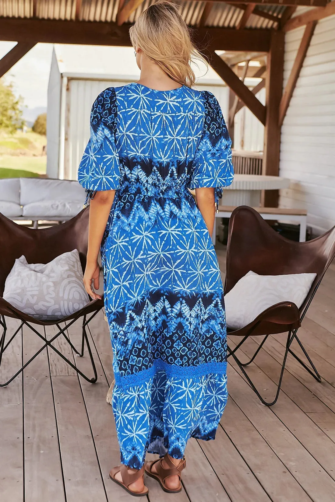 JAASE TRANQUIL TIDES PRINT MOLLI MAXI DRESS