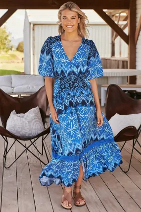 JAASE TRANQUIL TIDES PRINT MOLLI MAXI DRESS