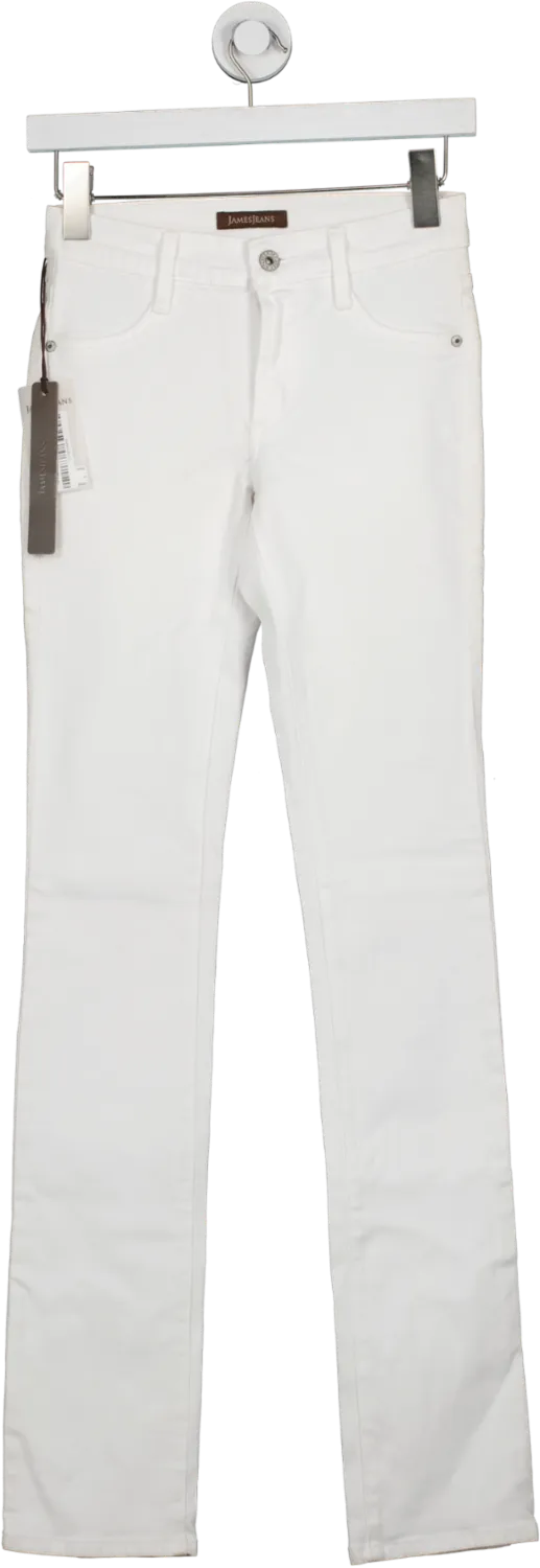 James Jeans Womens White Hunter Straight Leg Jeans - Brand New with Tags - Size W24