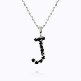 Letter Necklace J / Black